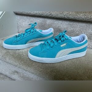 RARE!!! Puma Maersk Suede Classic XXI. Bluefish-Puma White.